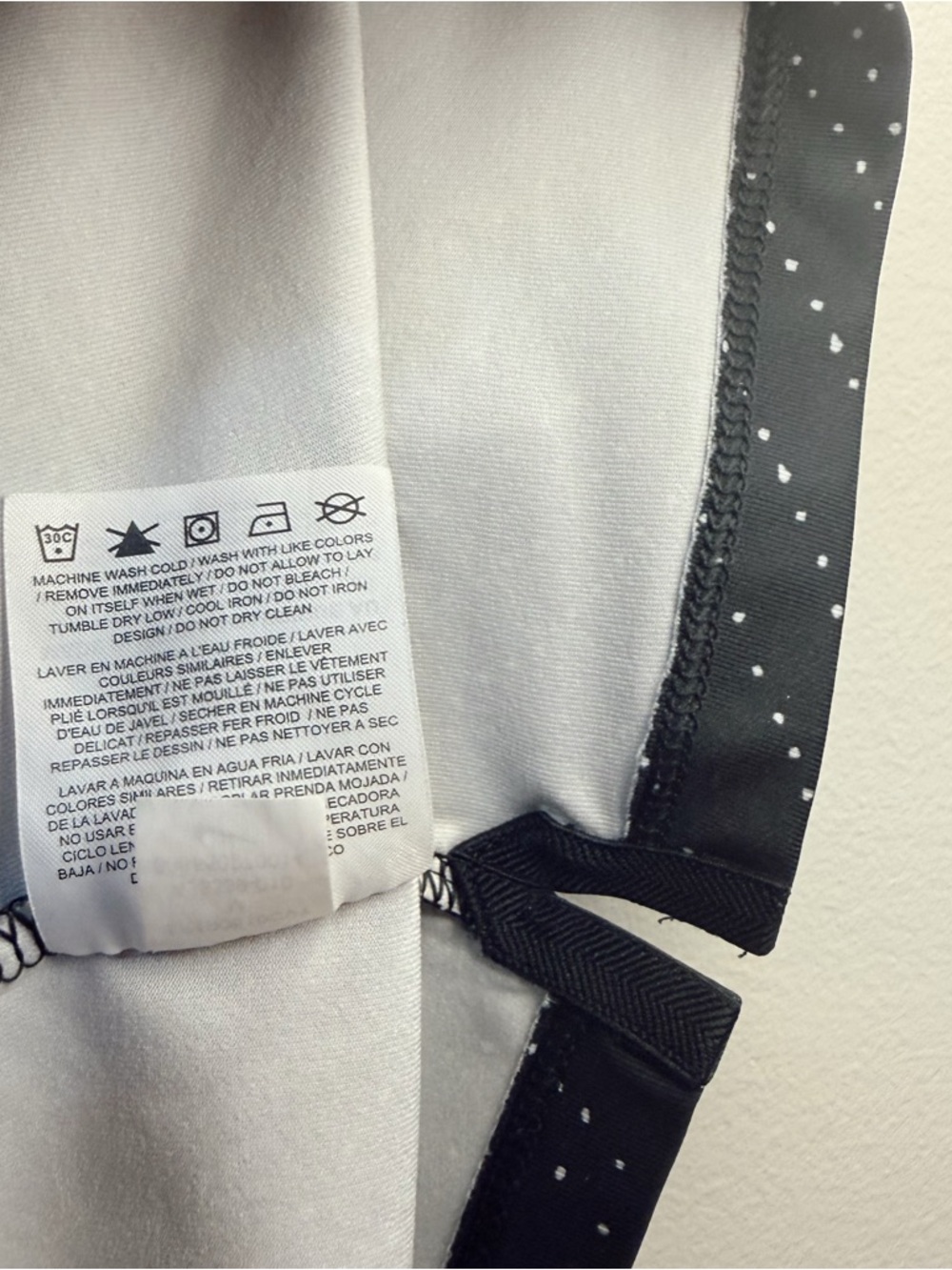 Nike Dri-FIT Women's Athletic Polo Tank - Black with White Dot Print Medium - Picture 4 of 6
